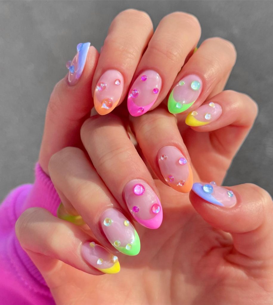 bubble summer nails