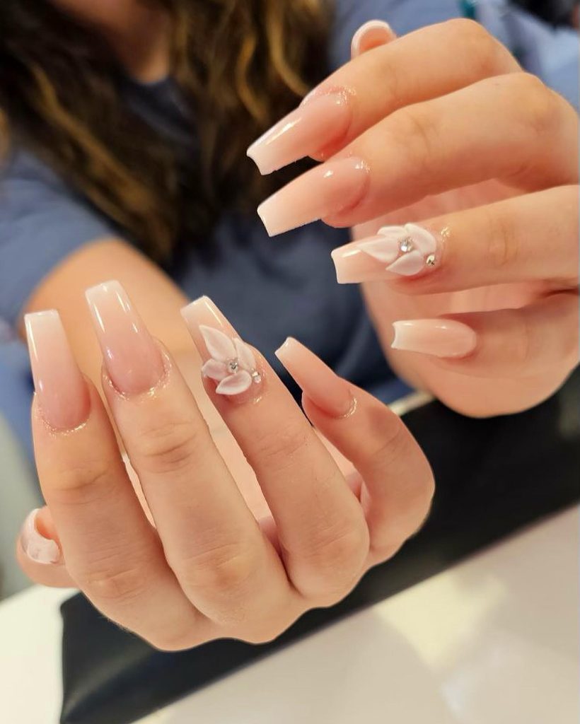 burlywood acrylic nails