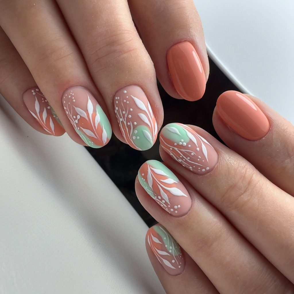 white flower nails