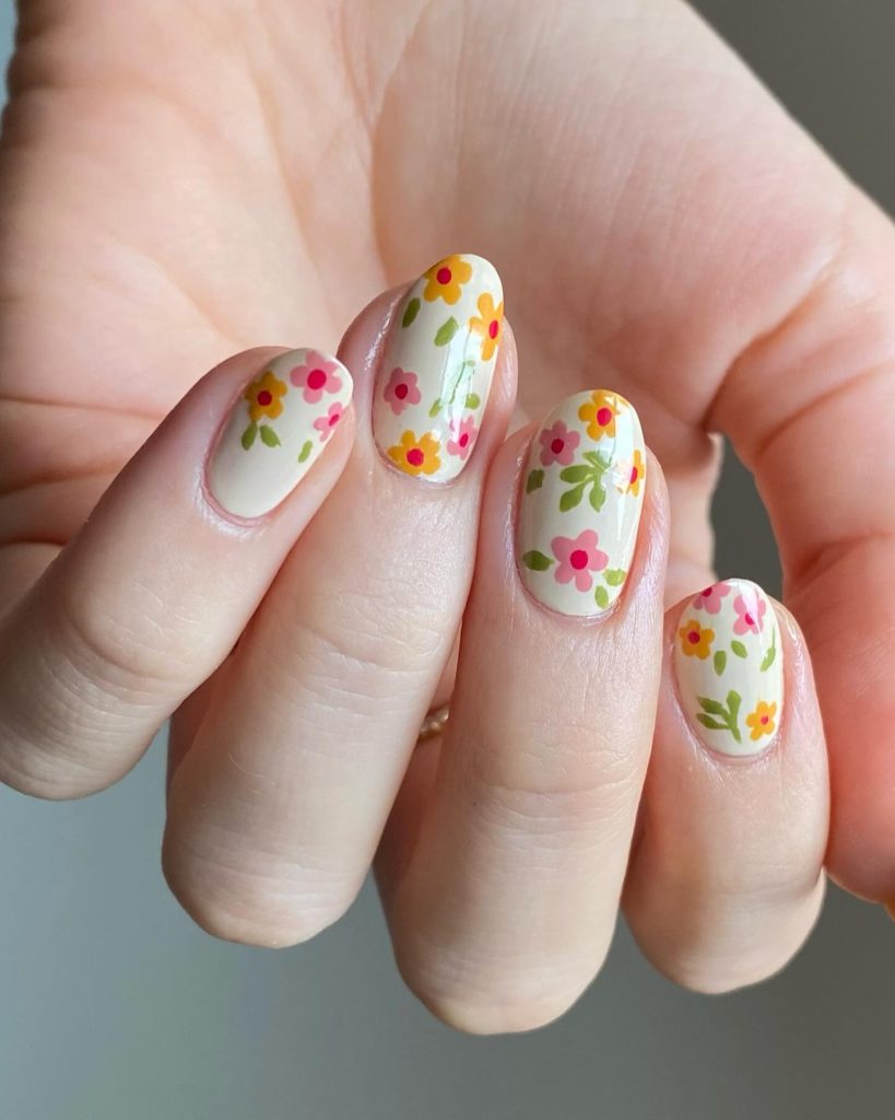 floral spring nails
