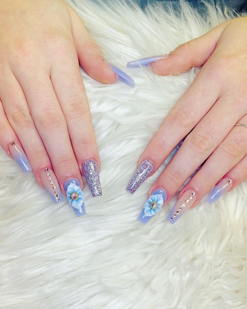 glitter coffin nails