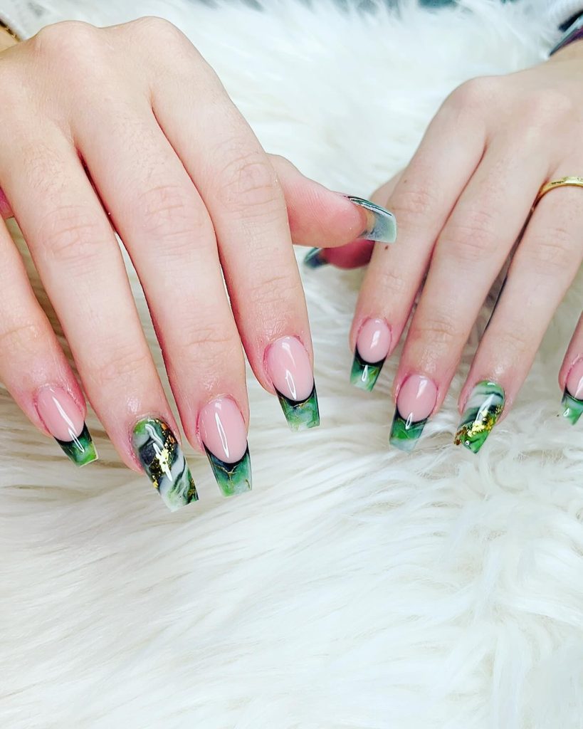 green coffin nails