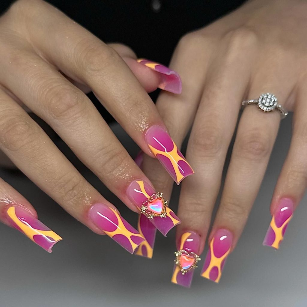 hot acrylic nails