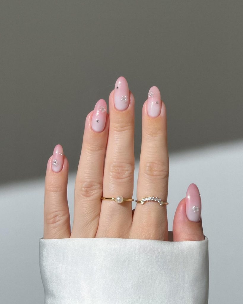 marble flower nails