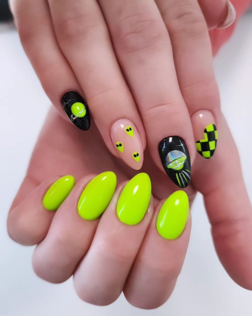 neon summer nails