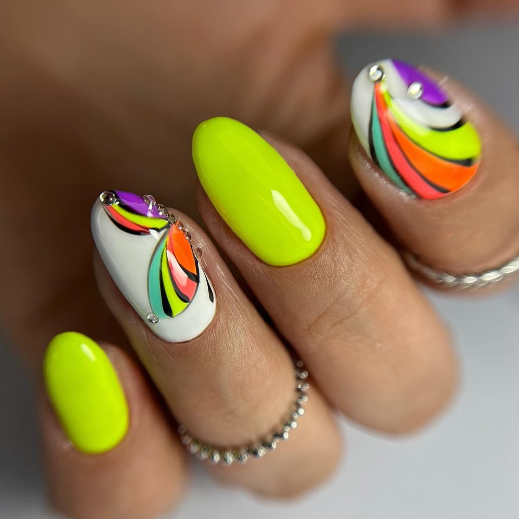 parrot summer nails