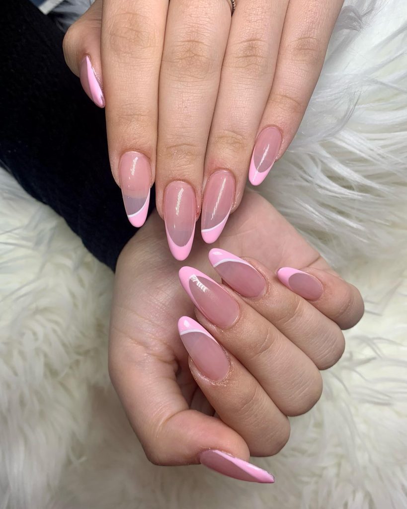 pink frenchtip nails