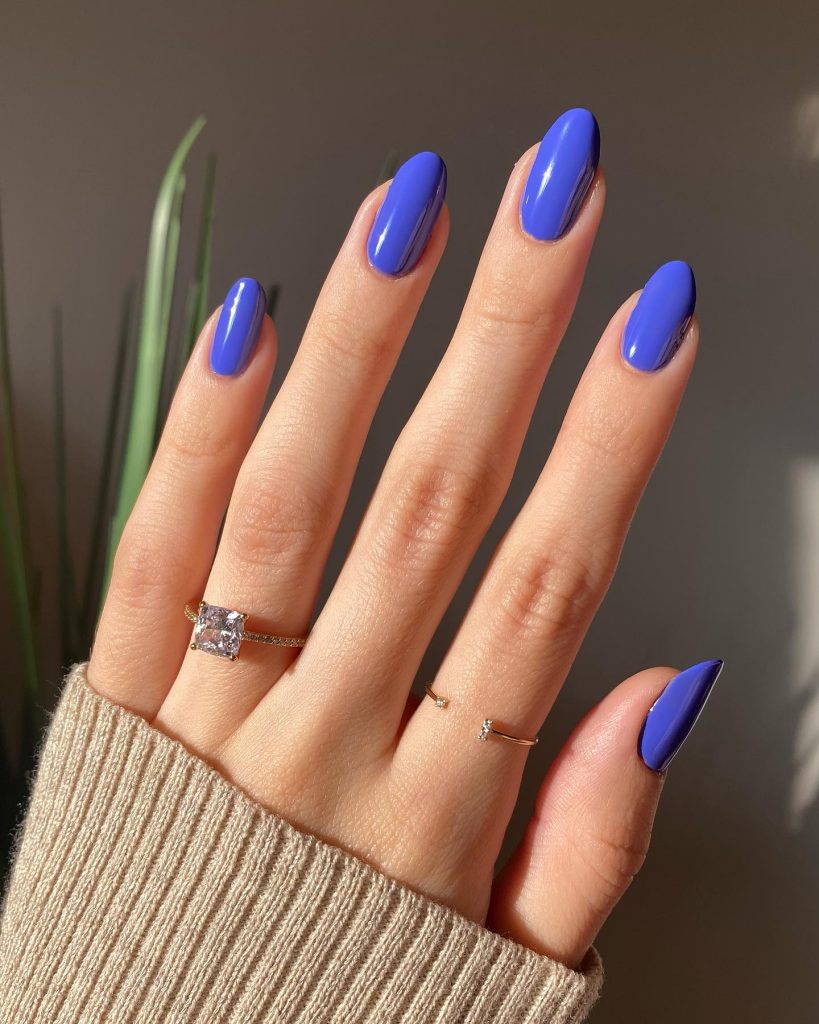 purple solid nails