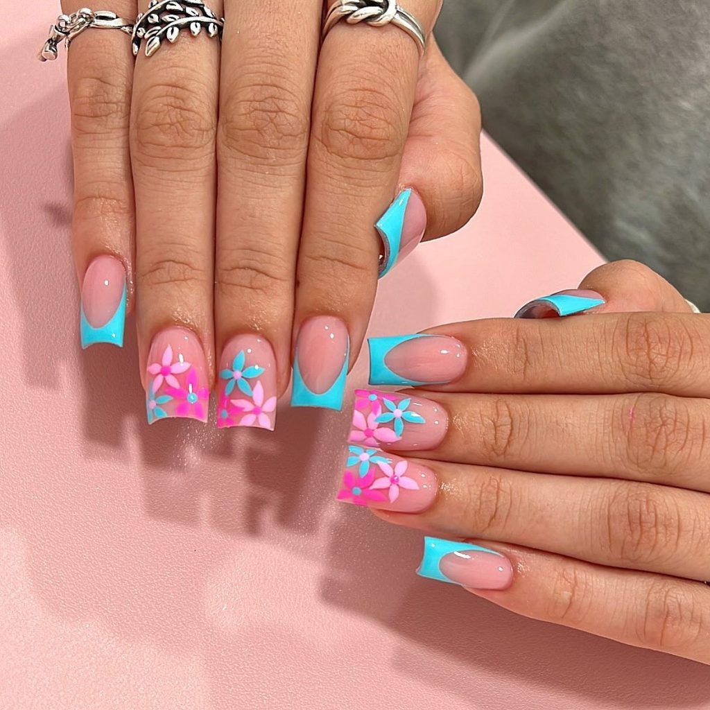 shortacrylic beach nails