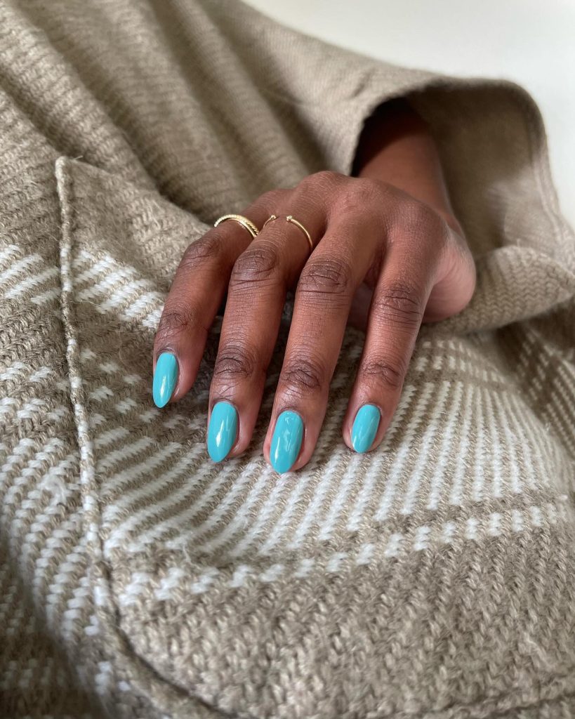 sky blue nails