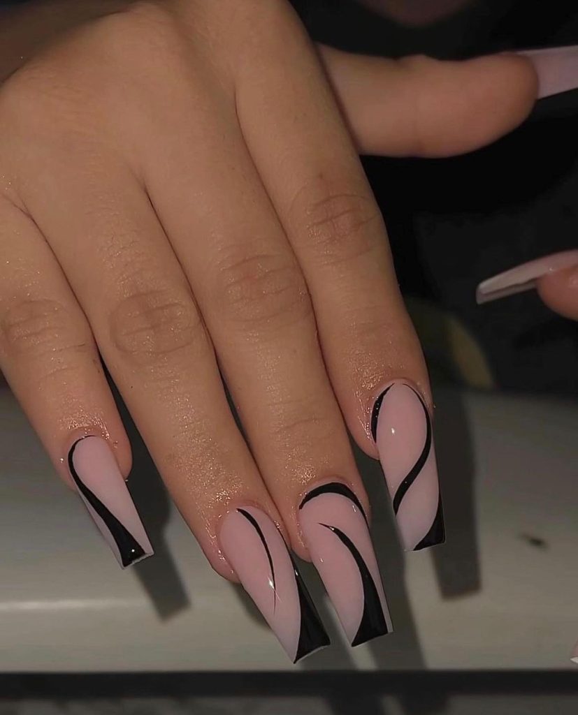 swirl acrylic nails