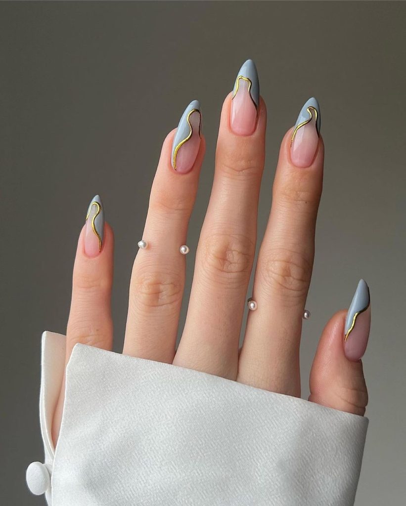 almond minimalist nails