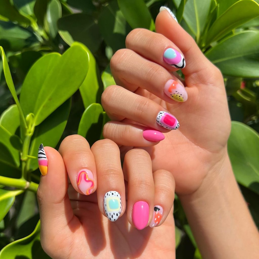 almond spring nails
