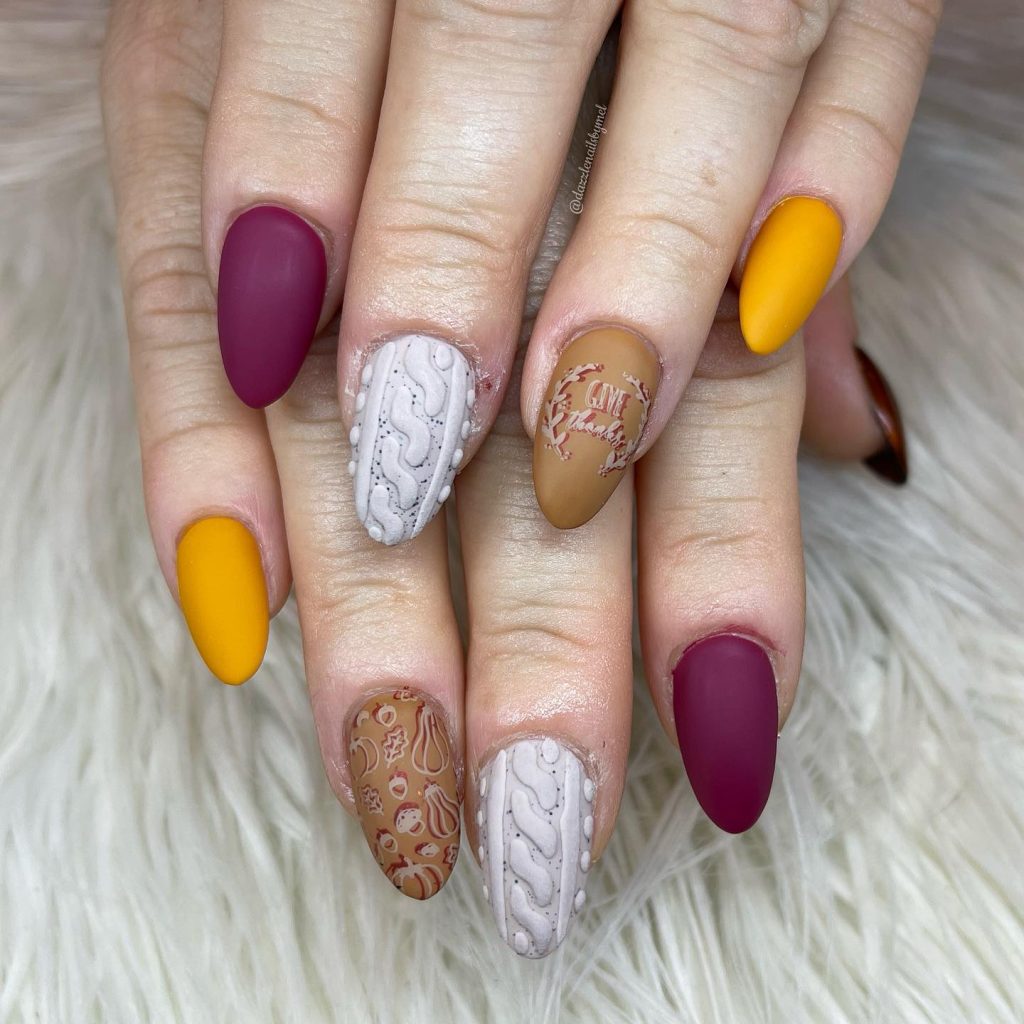 almond thankgiving nail
