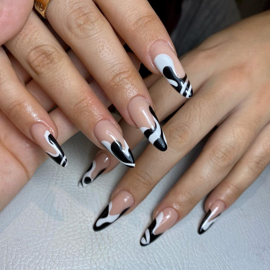 black combination nails