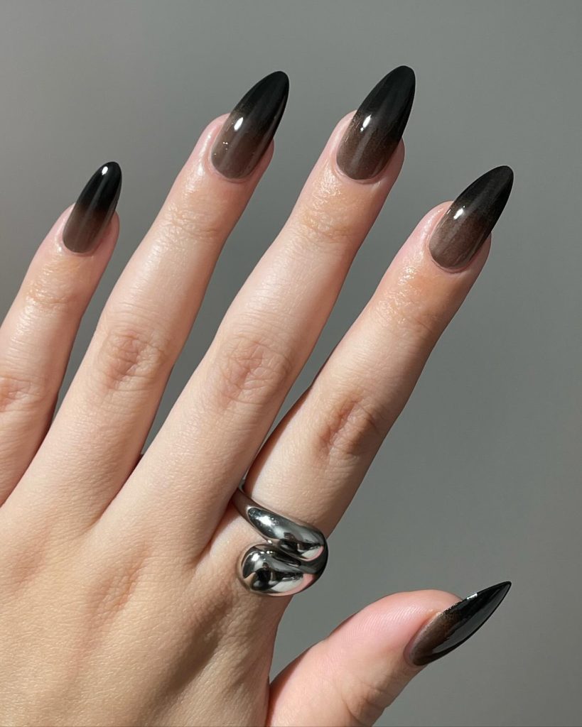 black jelly nails