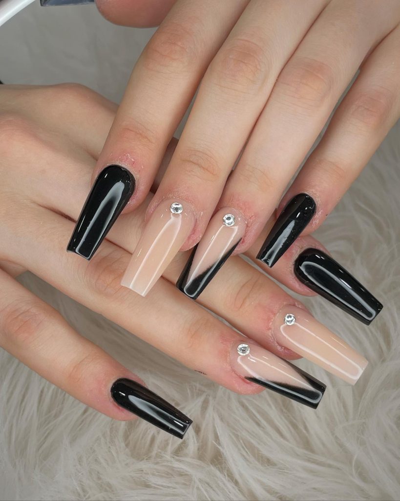 black long nails