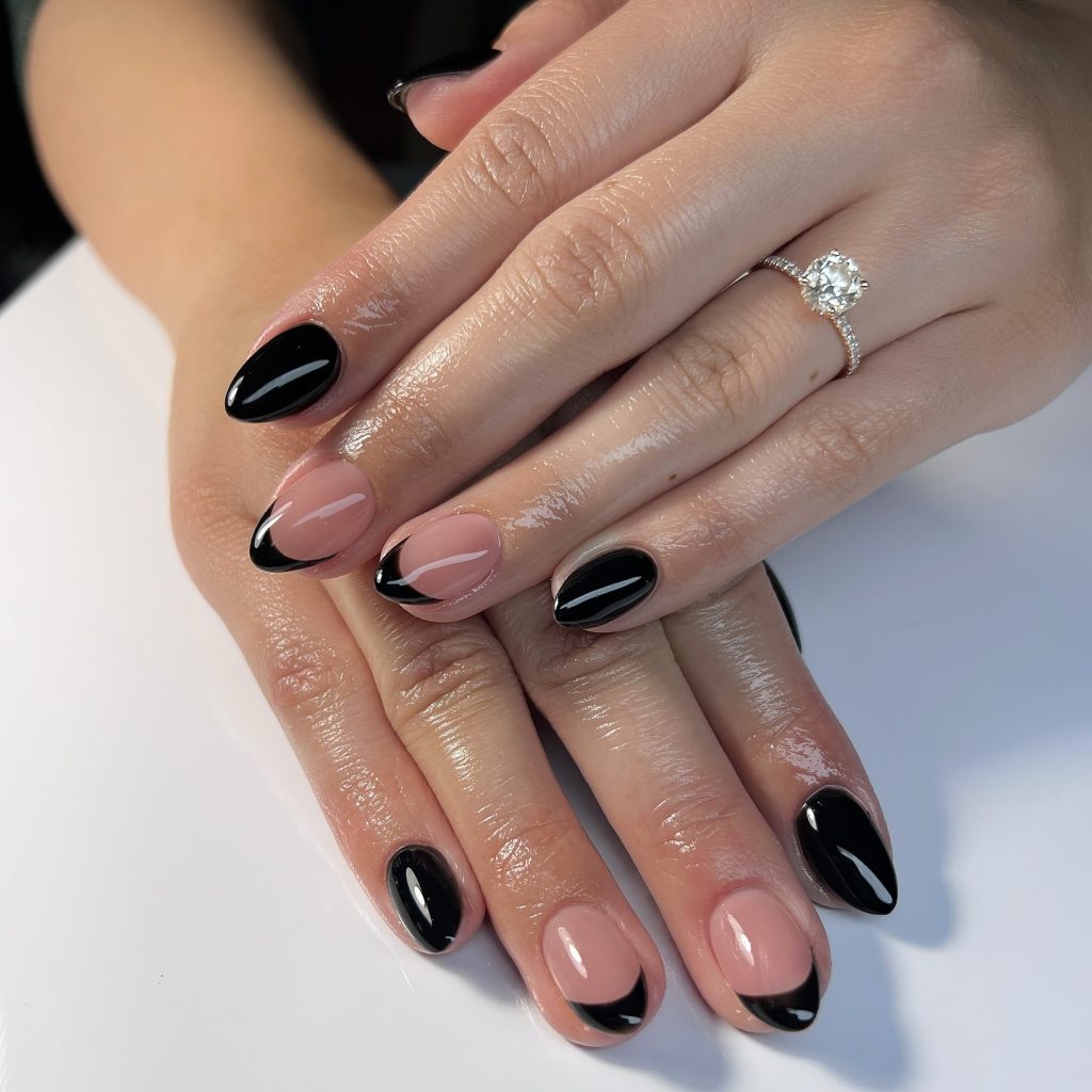 black short nails