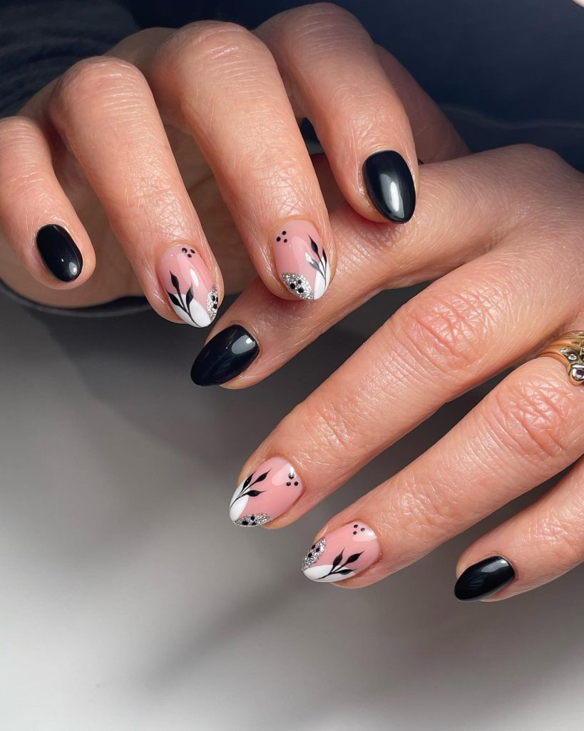 black spring nails