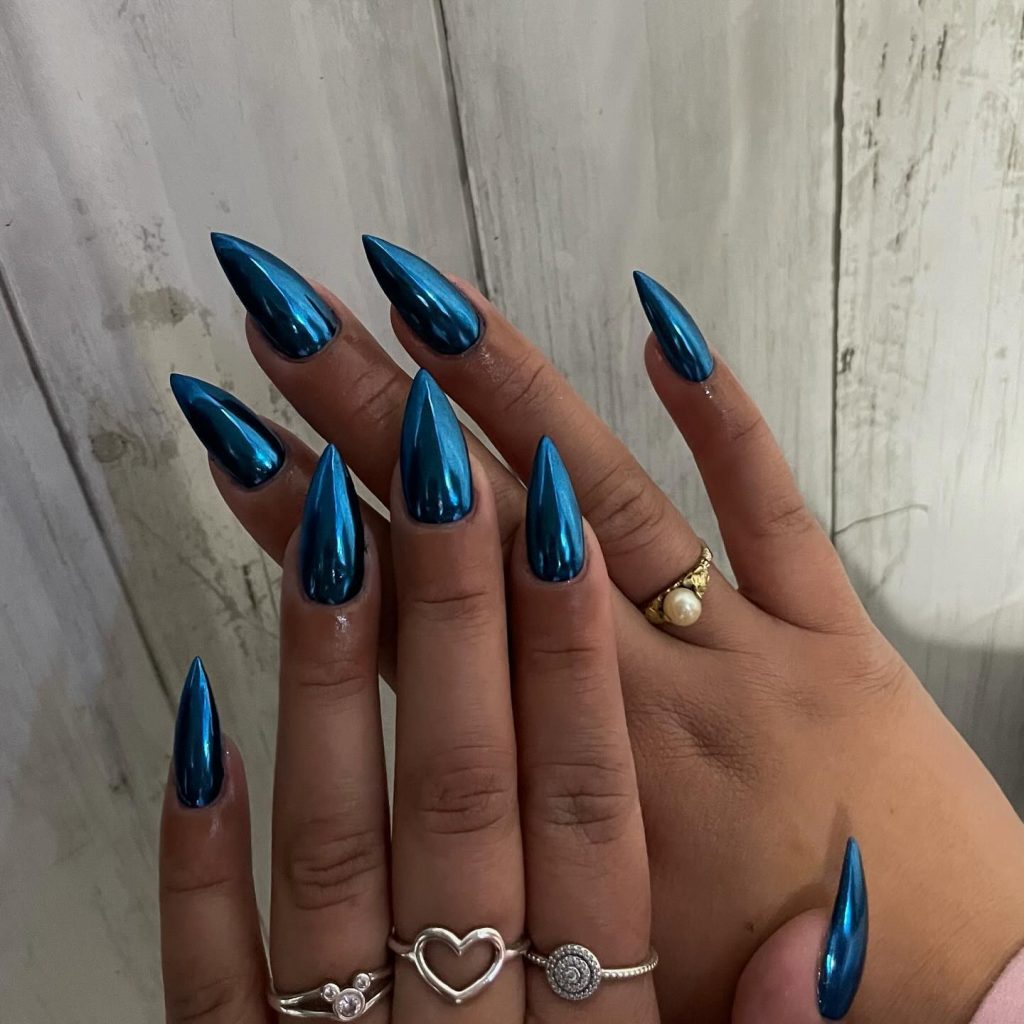 blue cool nails