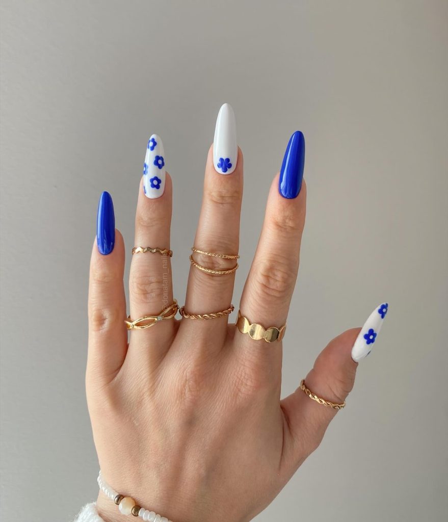 blue indigo nails