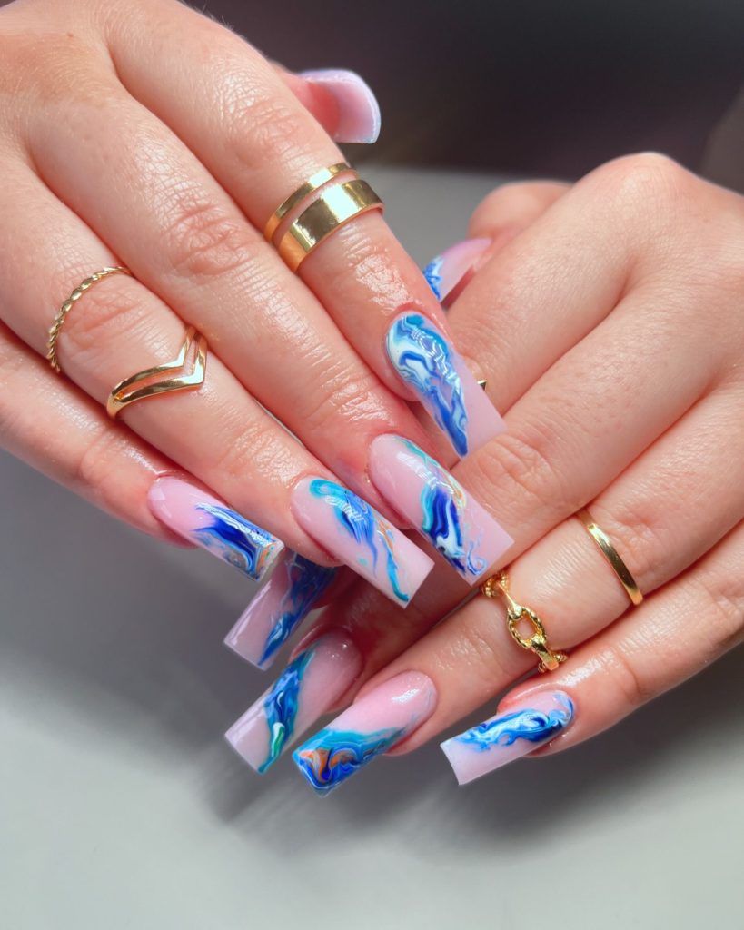 blue nail designs