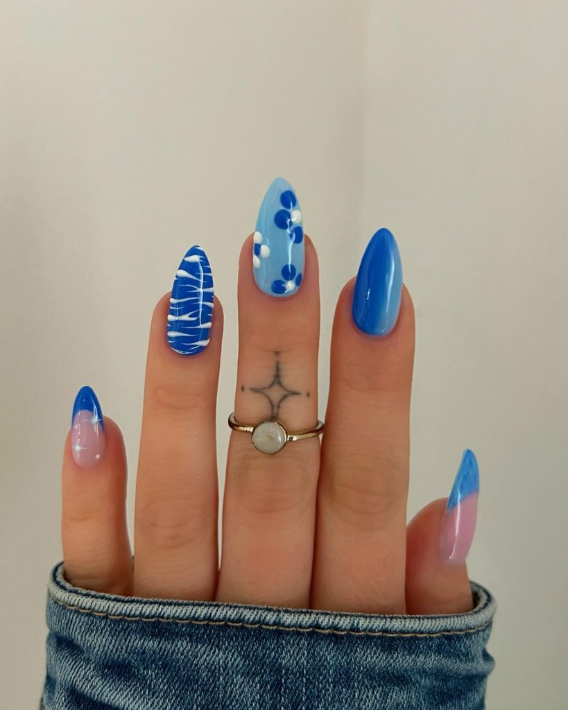 blue zebra nails