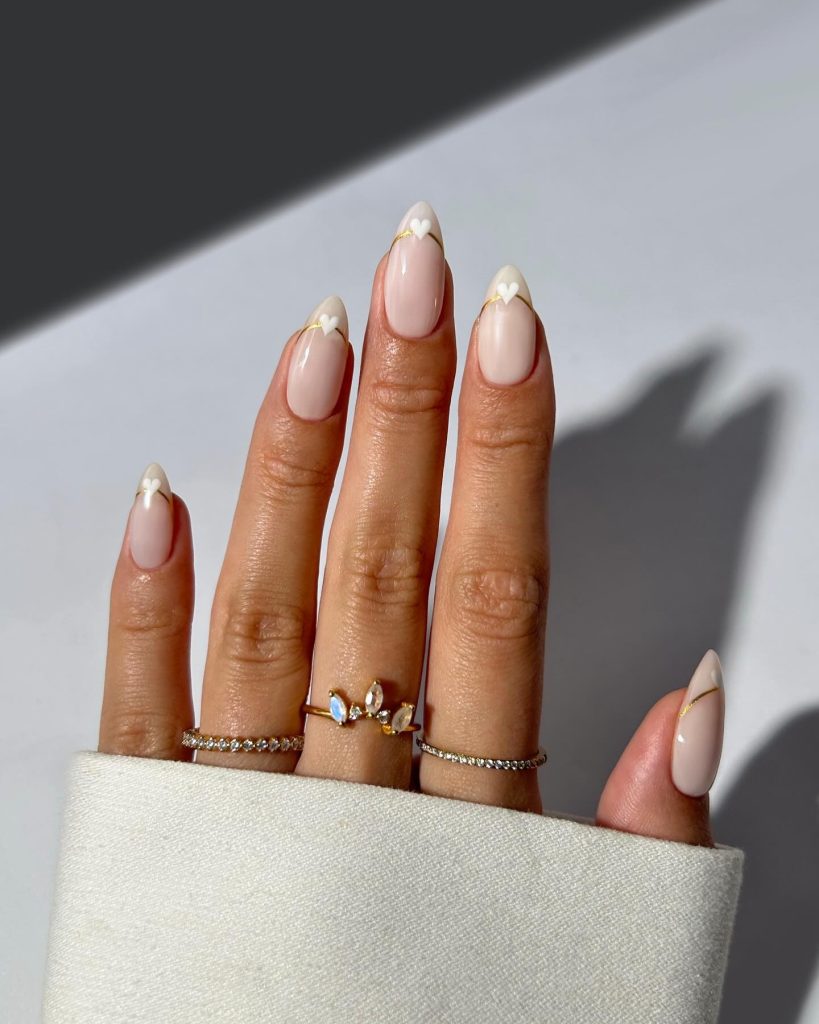 bridal white nai;s