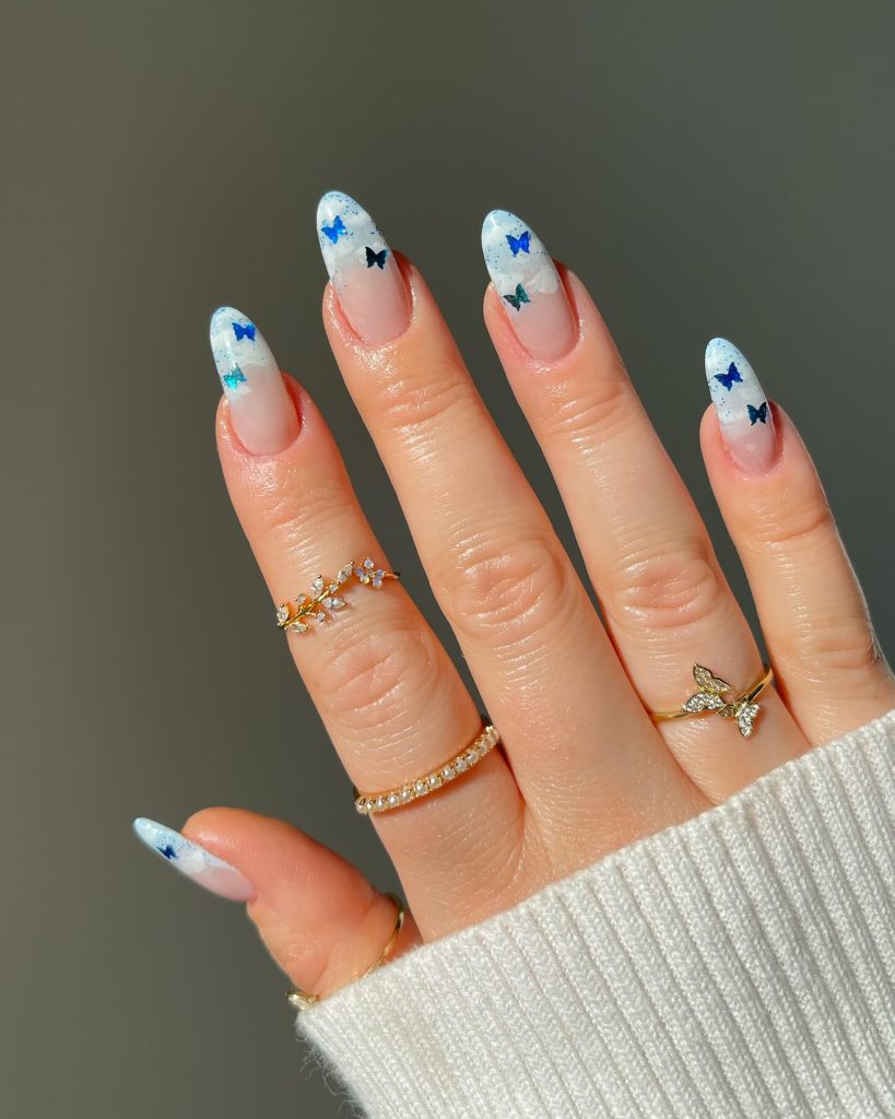 butterfly nail design