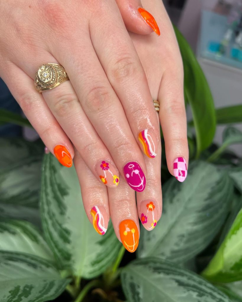 colorful nail design
