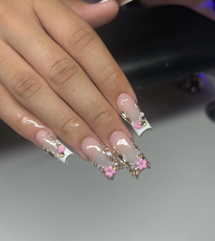 cute swarovski nails