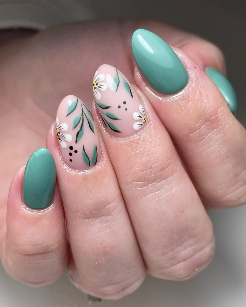 daizy spring nails