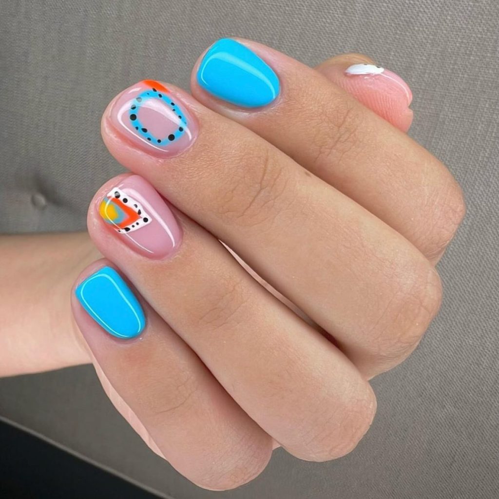 dotted minimalist nails