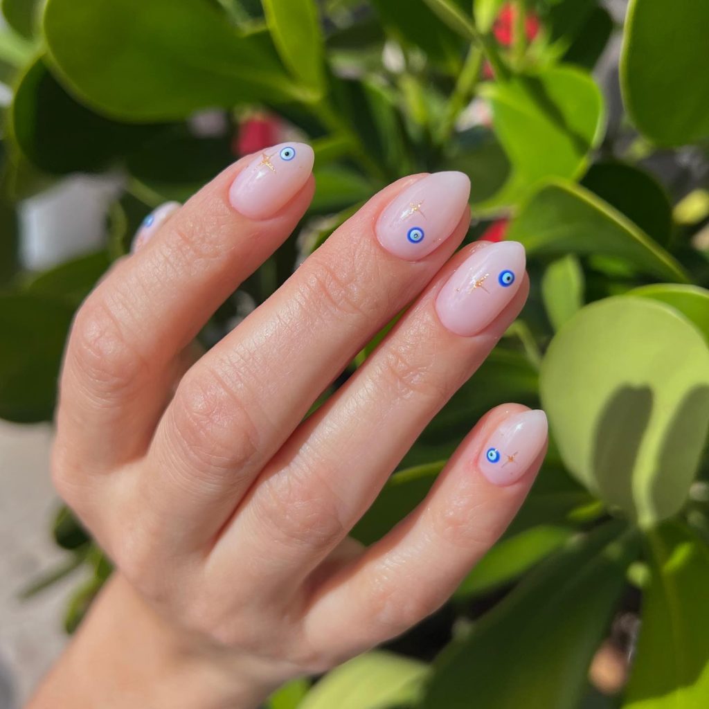 evil eye short nails