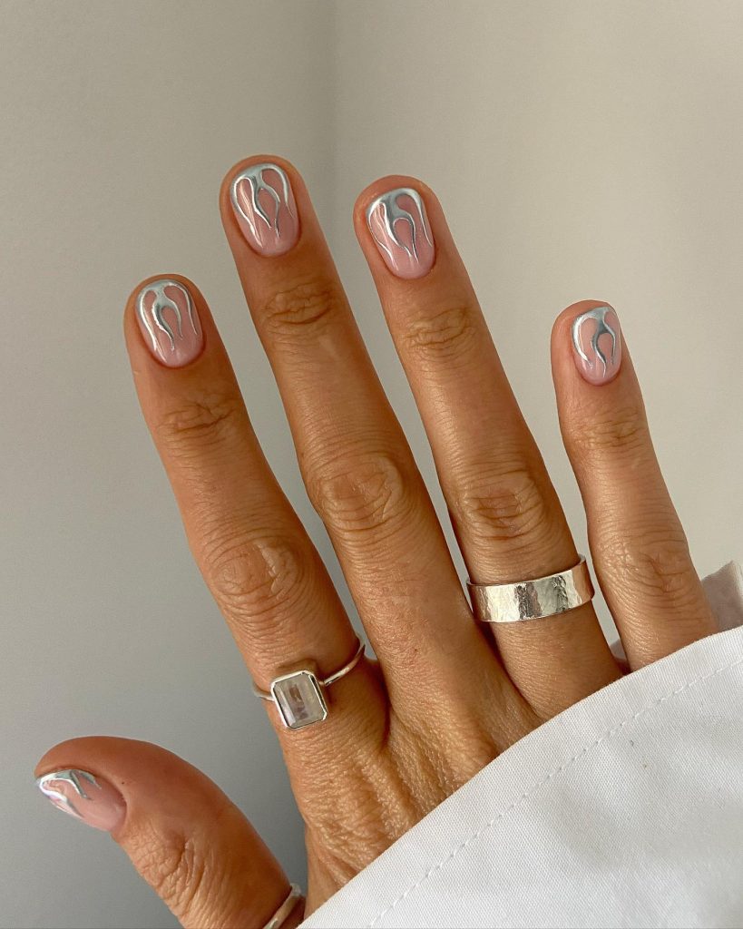 flame short nails