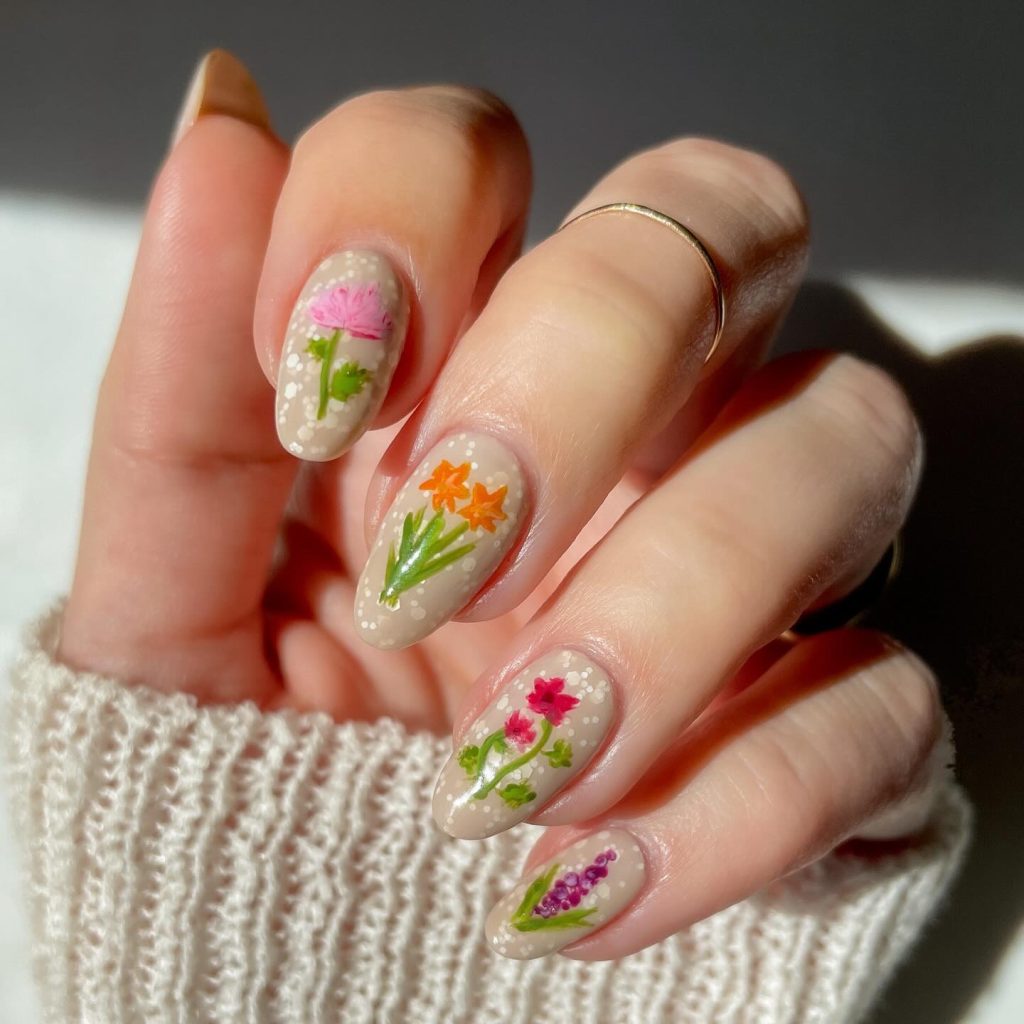 floral spring nails