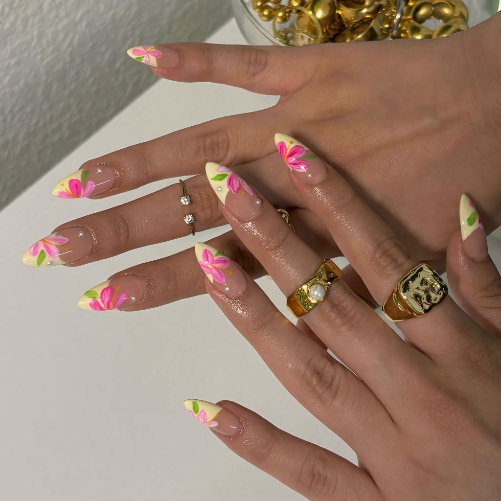 flower gel nail