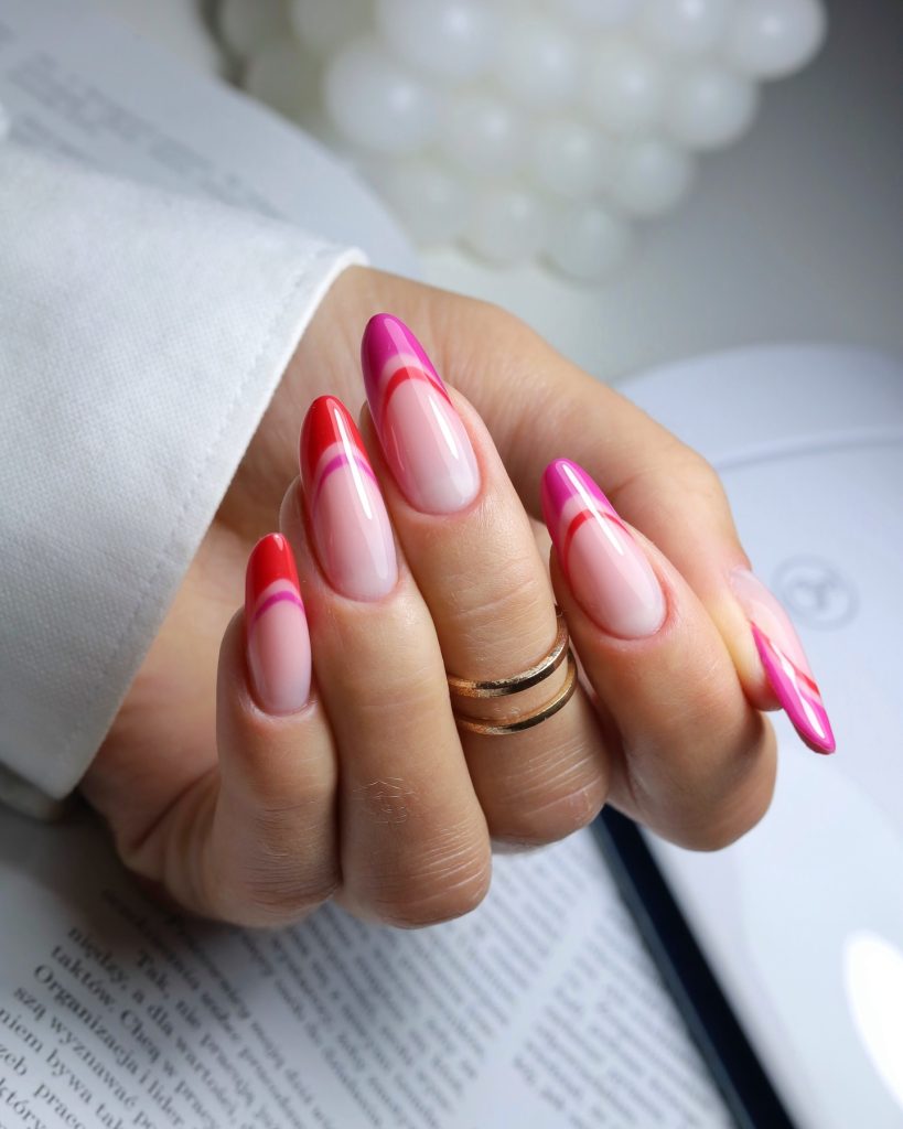 french almond acrylic nails