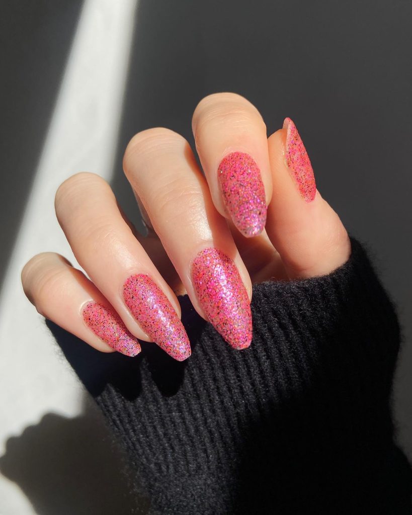 funky glitter nails