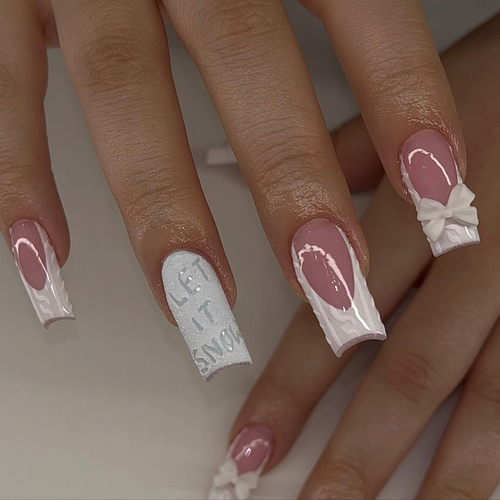 funky white nails