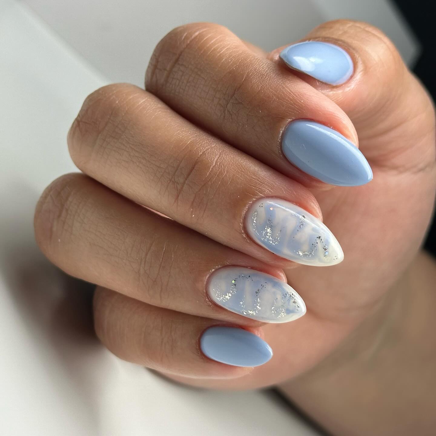 gel almond acrylic nails