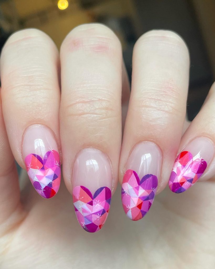 heart nail design