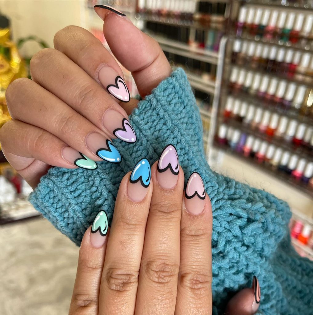 heart thankgiving nails