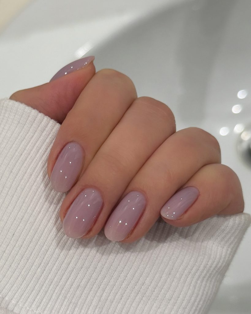 lavender natural nails