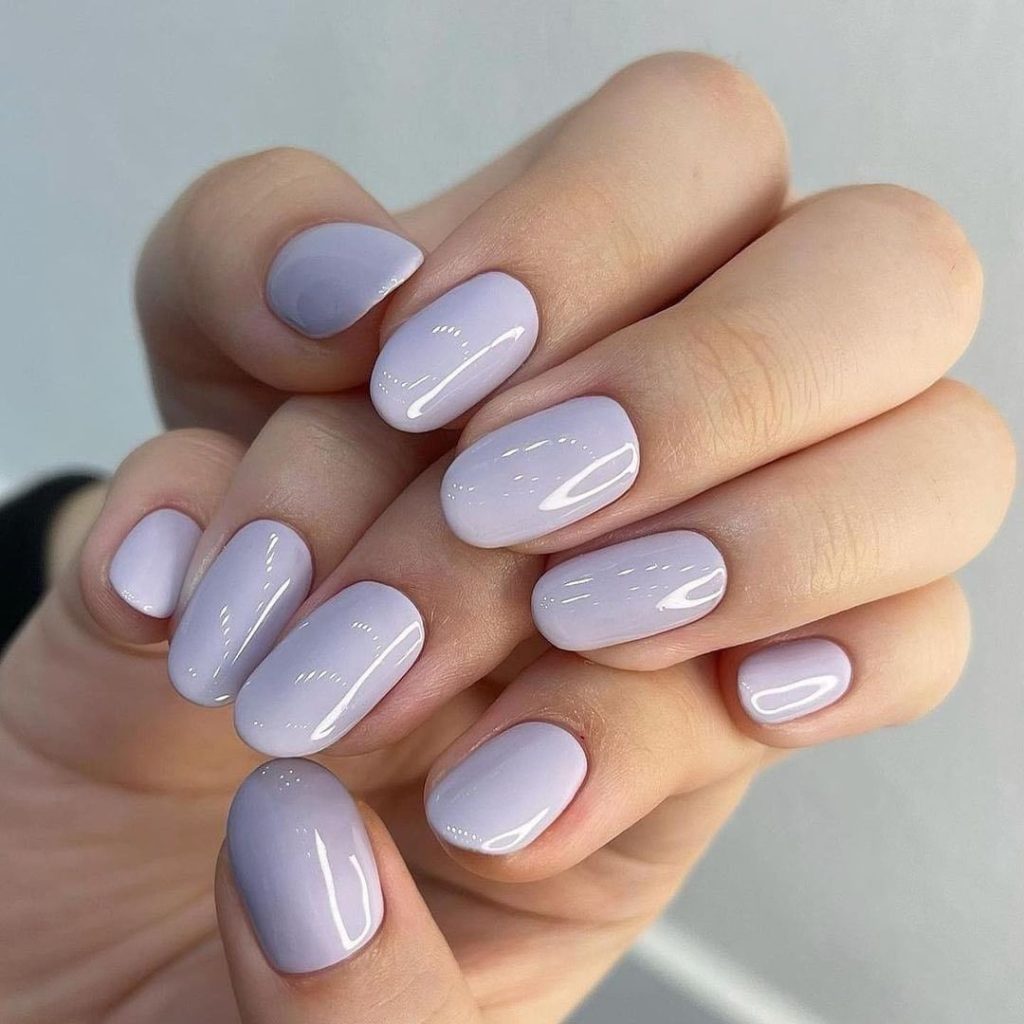 lavender short nails