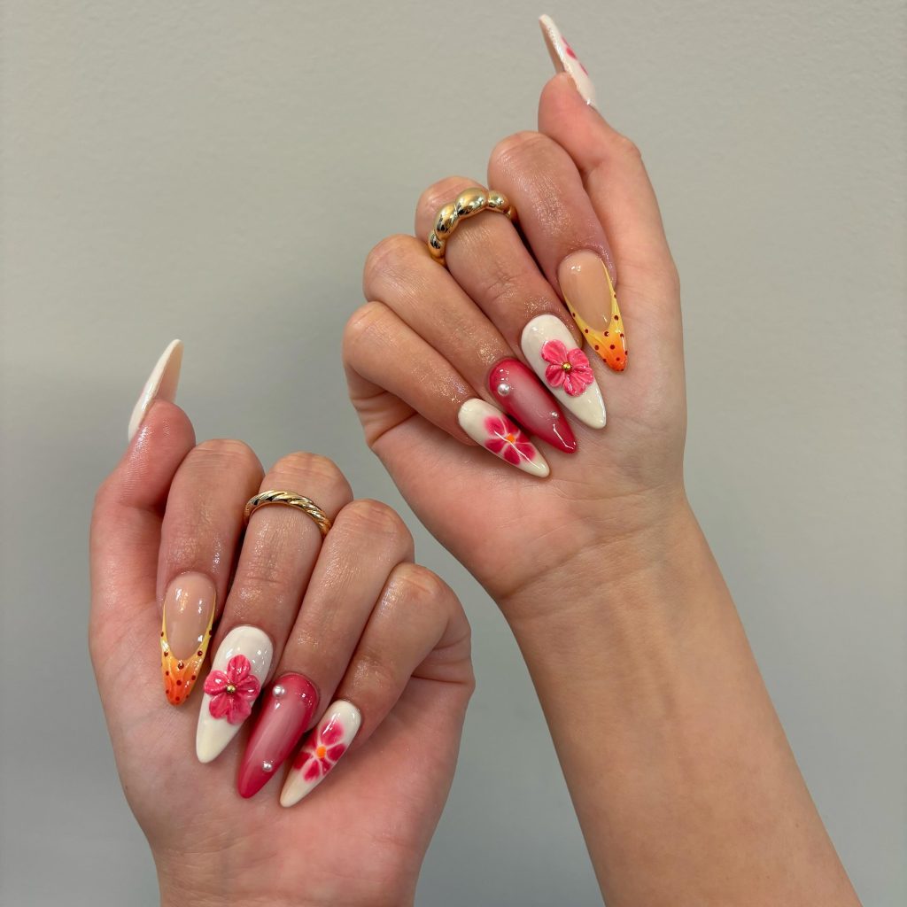 long almond acrylic nails