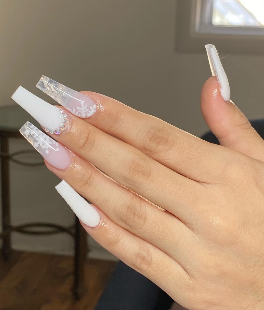 marble white acrylic nails