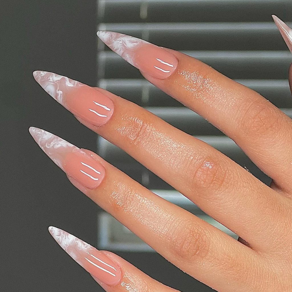 painted gel nails