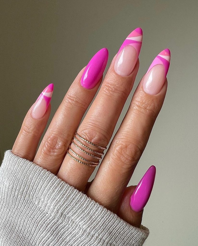 pink barbie nails