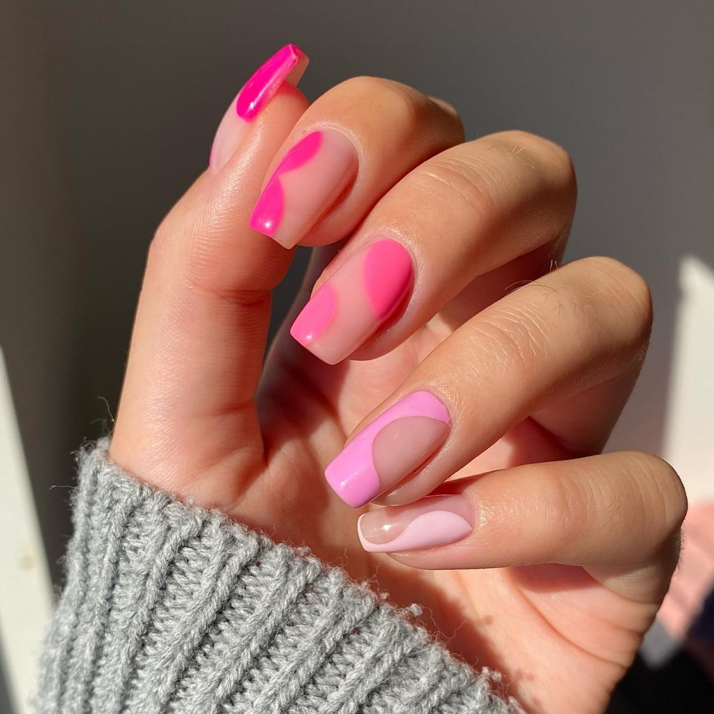 pink cute nails